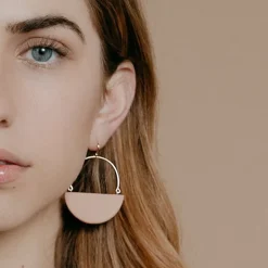 New Amber E Lea Saturn Earrings Handmade Jewelry