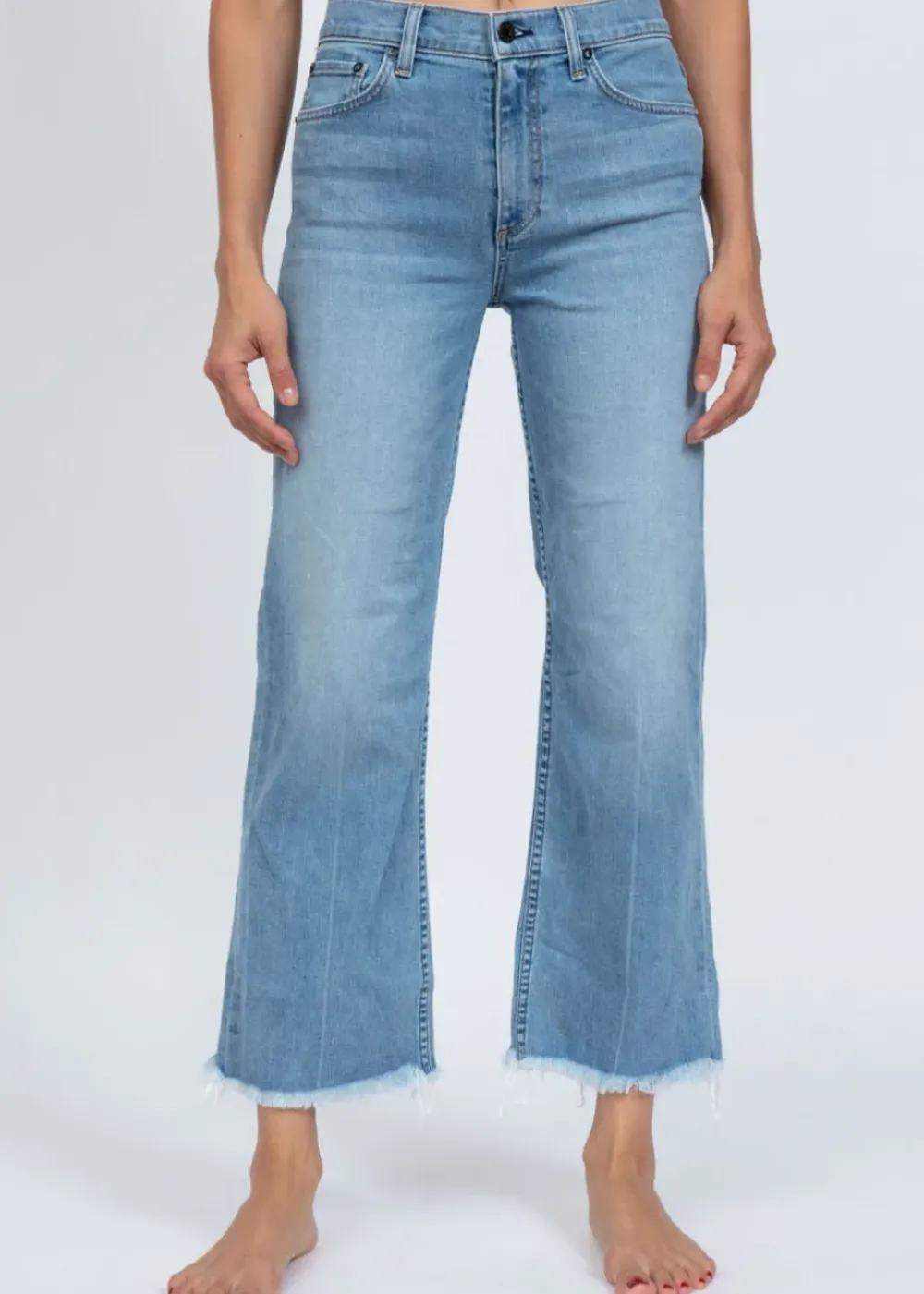 Discount ASKK NY Crop Wide Straight Leg Keel Over Bottoms