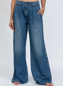 Outlet ASKK NY Light Weight Pleated Trouser Denim Bottoms