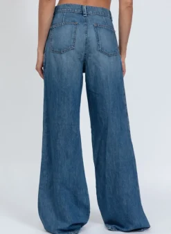 Outlet ASKK NY Light Weight Pleated Trouser Denim Bottoms
