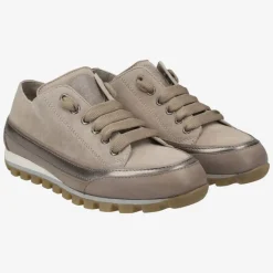 Hot Candice Cooper Janis Low Sneaker Strip Taupe Gold Metallic Shoes