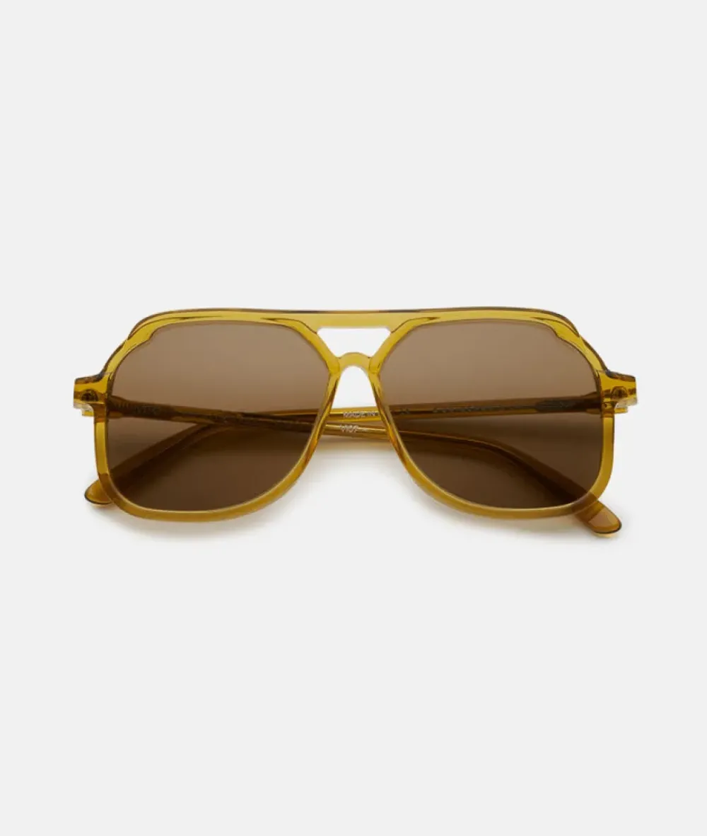 Discount Carla Colour VITO CARAMELLA / oversized, yellow aviator sunglasses Accessories