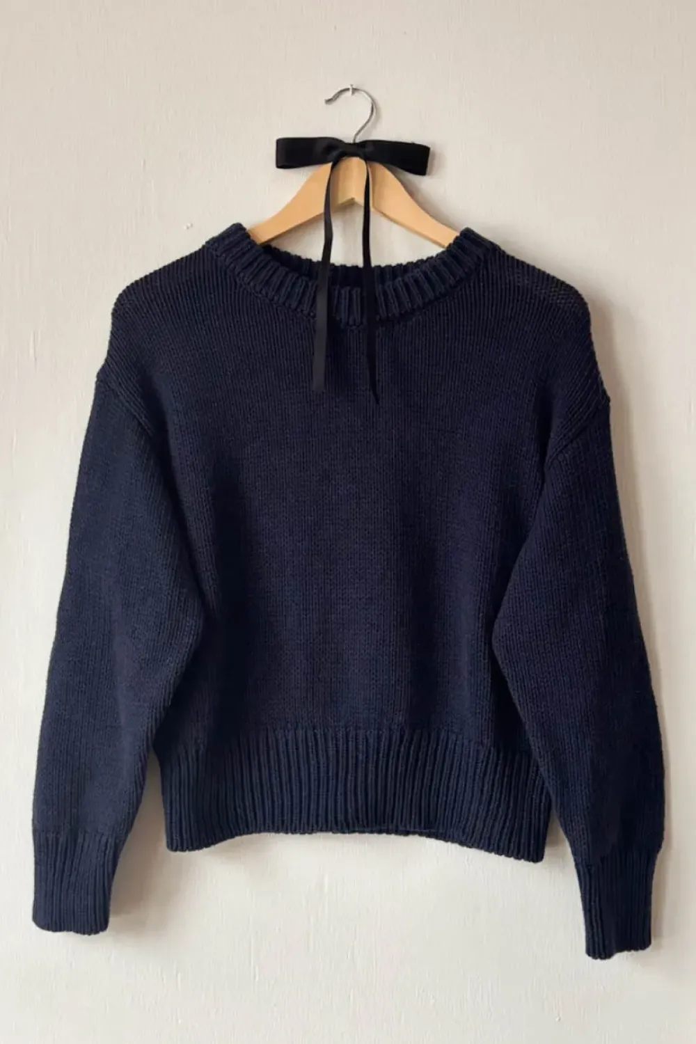 Hot Cozy Organic Cotton Sweater Navy Organic Tops