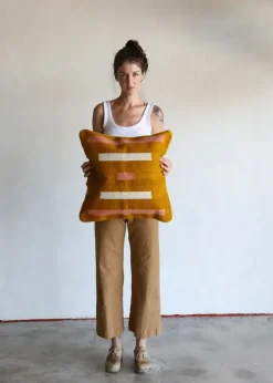 Best Dash Pillow - Mustard, Pink + Cream Handmade Beauty | Wellness