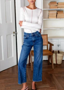 Sale Emerson Fry Amy Crewneck in Heather Almond Tops