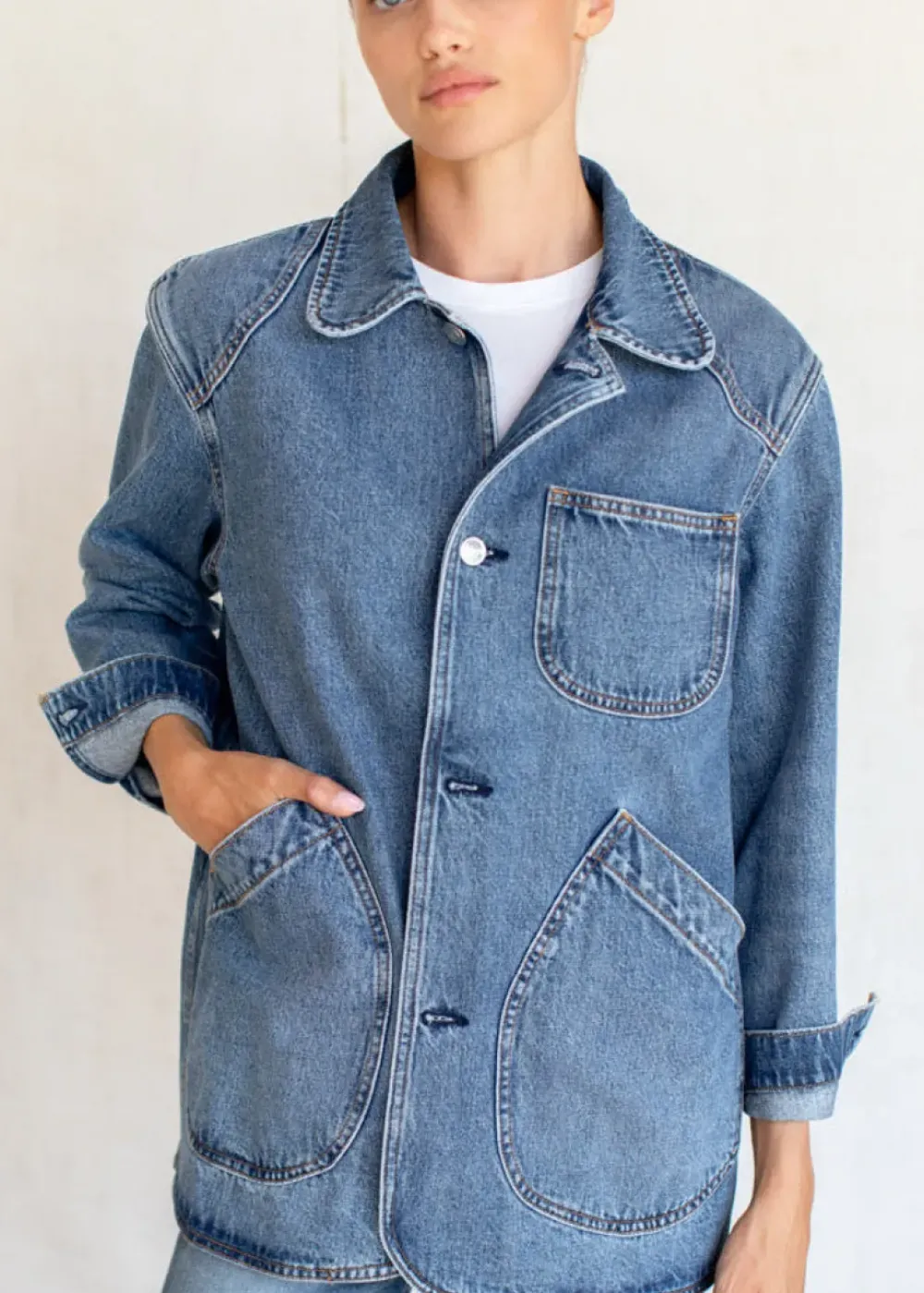 Sale Emerson Fry Cabin Denim Jacket - Classic Stonewash Outerwear