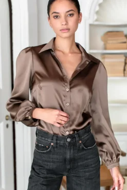 Best Emerson Fry Frankie Blouse in Latte Tops