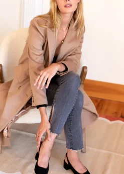 Outlet Emerson Fry Lou Walking Slingback in Black Suede Shoes