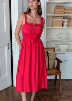 Online Emerson Fry Pipa Dress in Rococco Red Dresses