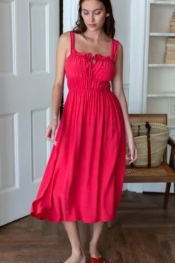 Online Emerson Fry Pipa Dress in Rococco Red Dresses