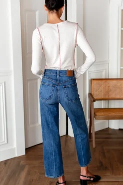 Online Emerson Fry Treasure Straight Denim Ankle Generation Wash Bottoms