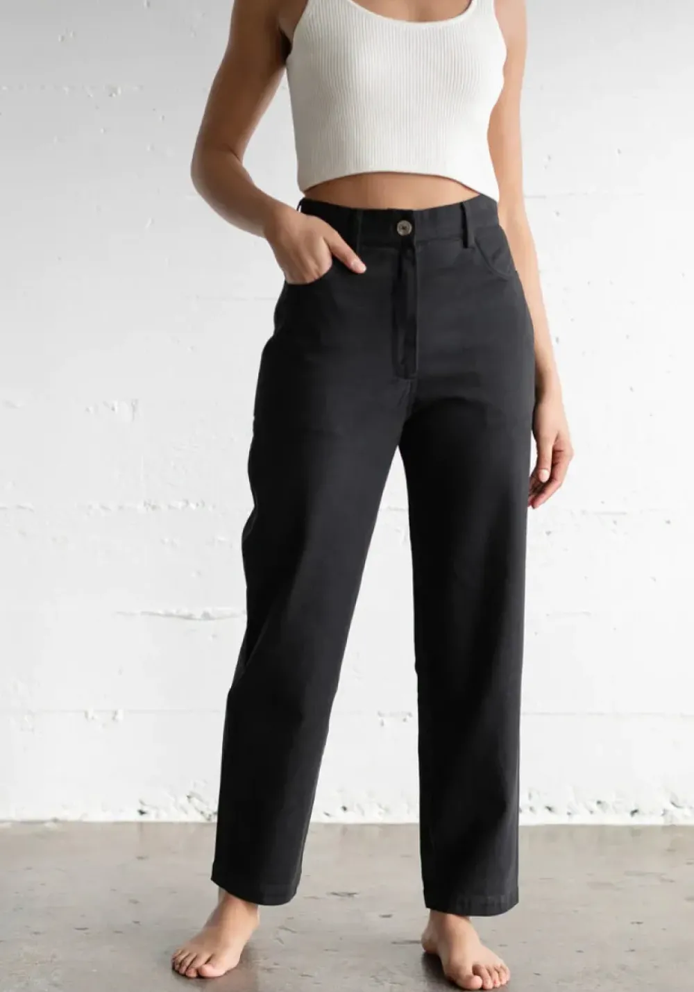 Discount First Rite Narrow Trouser in Black Bottoms