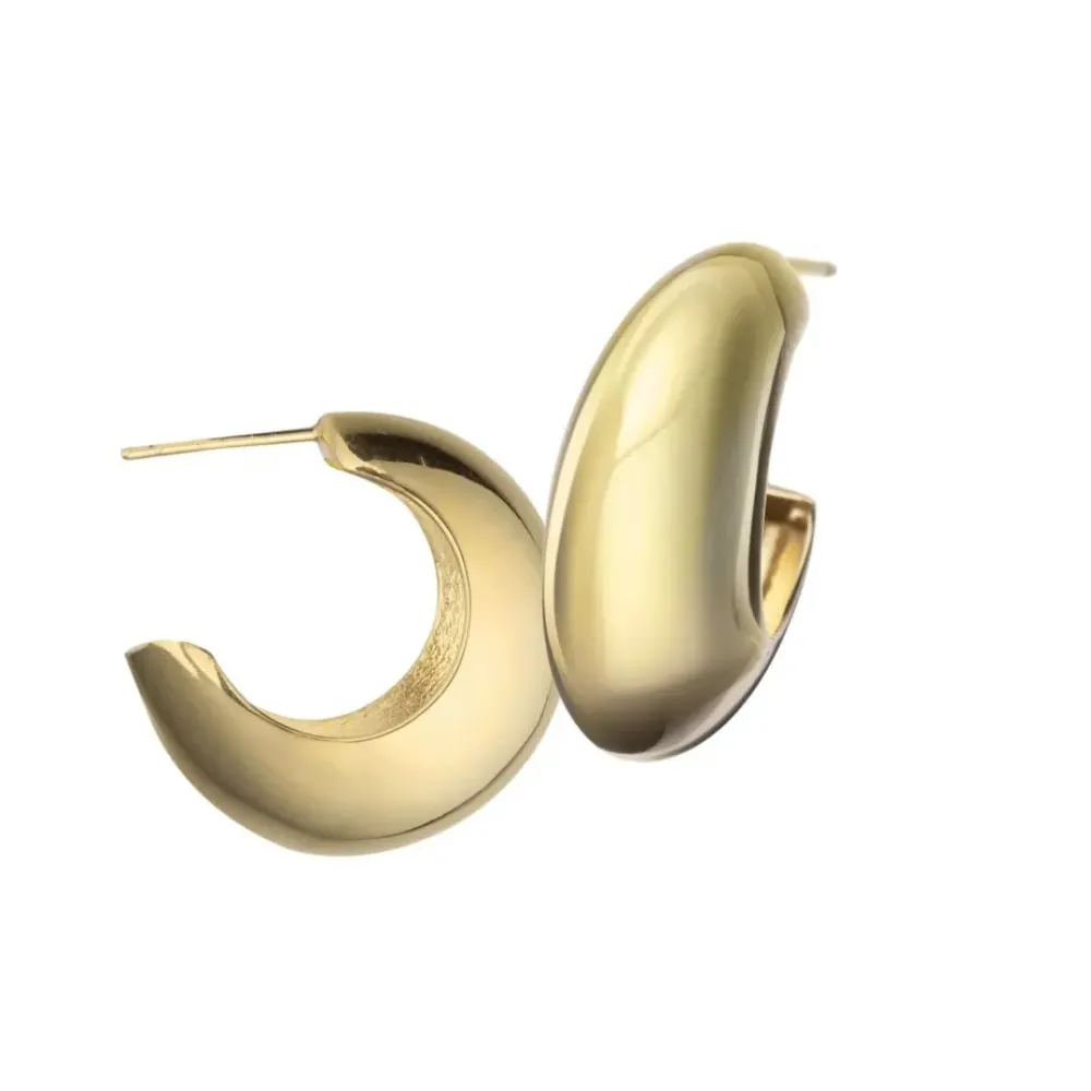 Online Jennifer Zeuner Seema 1" Gold Earrings Handmade Jewelry