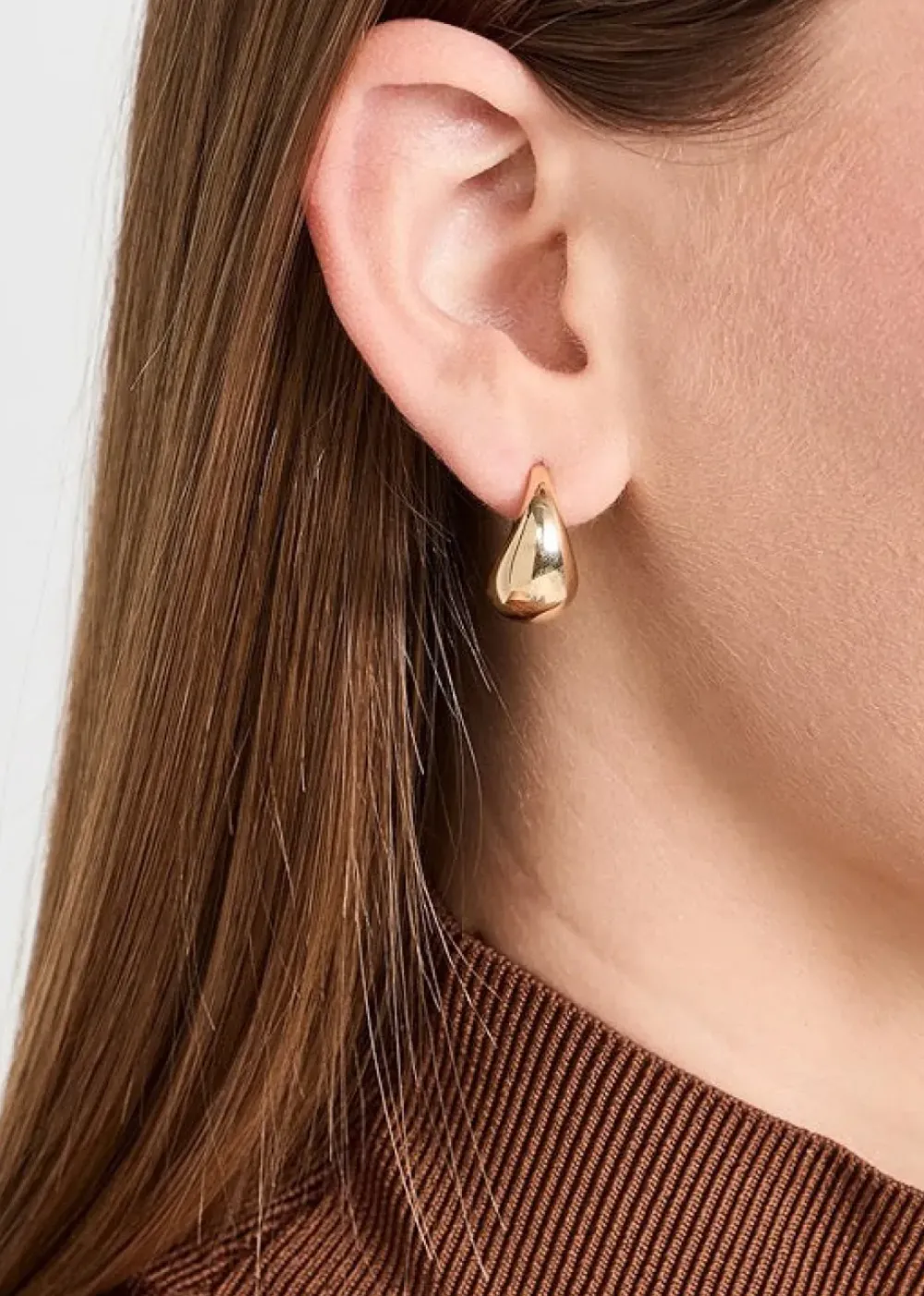 Jennifer Zeuner Shira 1/2" Hoop Earrings Handmade Jewelry