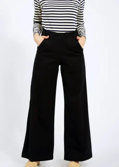 New Long Sabrina Denim Pants | Black Bottoms
