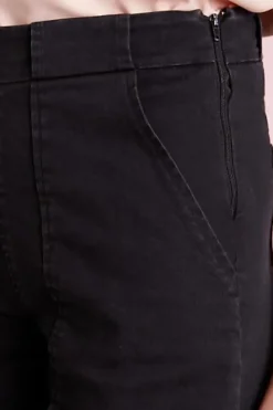 New Long Sabrina Denim Pants | Black Bottoms
