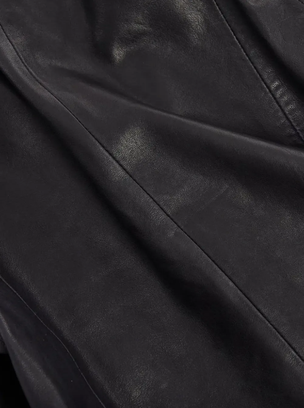 Clearance Maha Ethically Made Black Leather Moto Jacket Outerwear