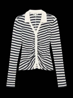 Nation LTD Ami Henley Pointelle Stripe Tops