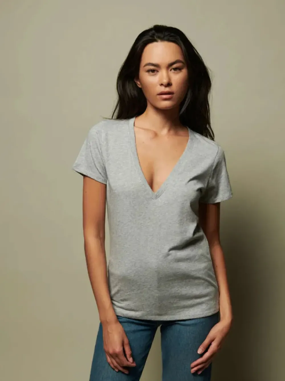 Online Nation Ltd Blair Tee in Heather Grey Tops