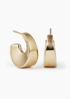 Otiumberg Arc Gold Hoops Handmade Jewelry