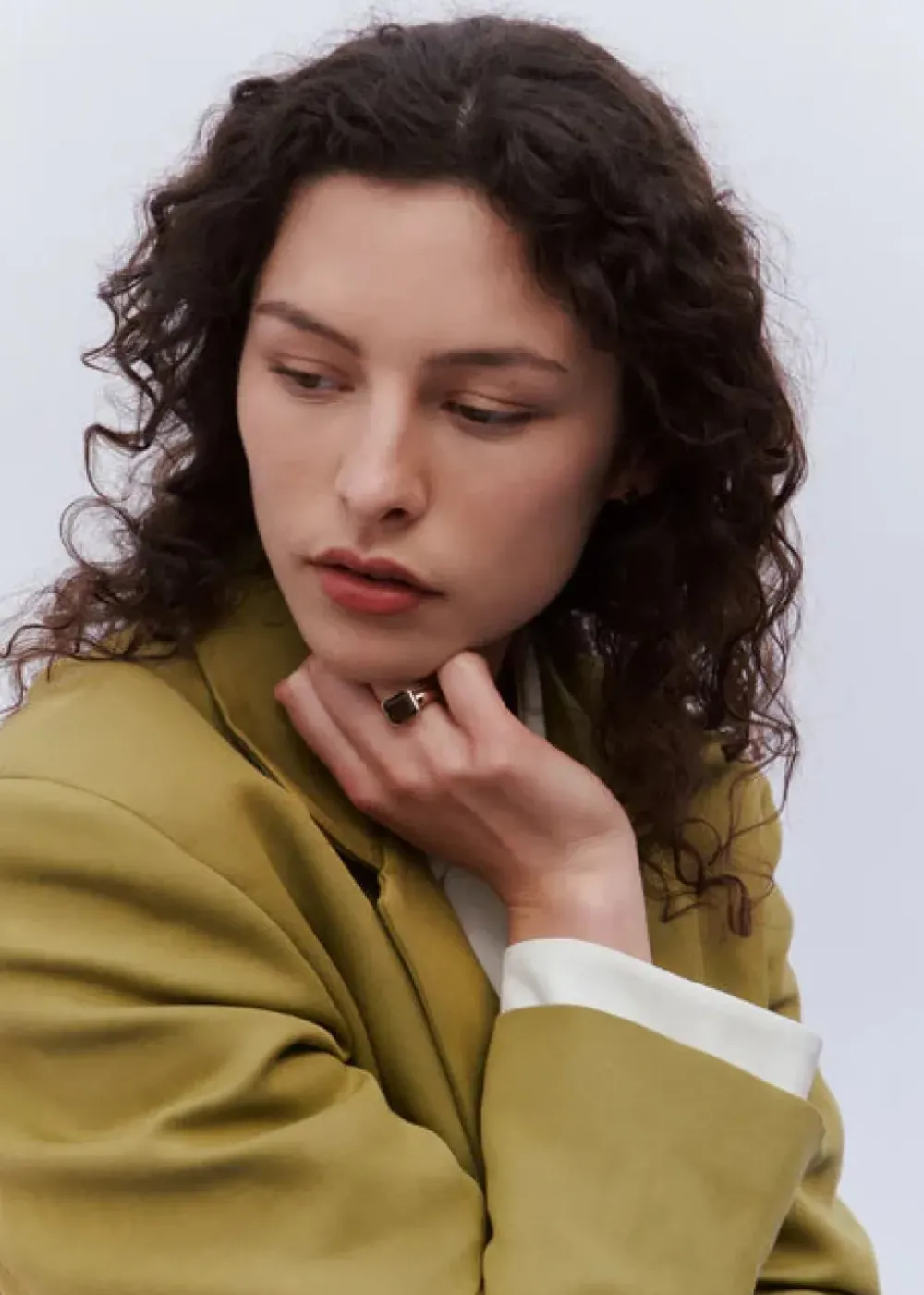 Best Otiumberg Smokey Quartz Domino Ring in 9kt Solid Gold Handmade Jewelry
