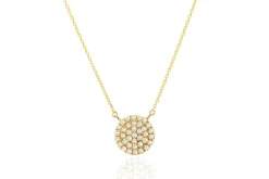 Clearance Rachel Reid Mini Diamond Circle Necklace Handmade Jewelry