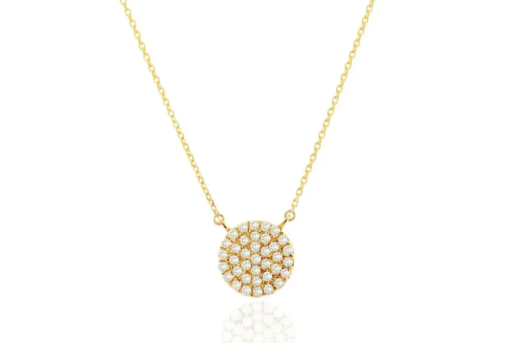 Clearance Rachel Reid Mini Diamond Circle Necklace Handmade Jewelry