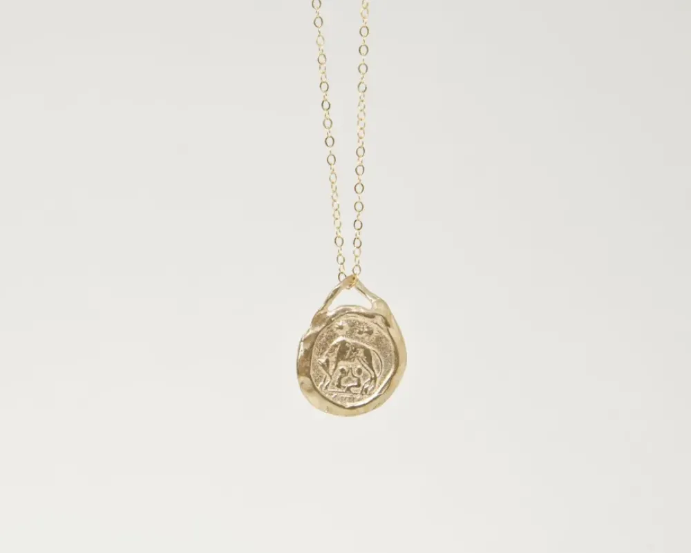 Roma Gold Coin Necklace Handmade Jewelry