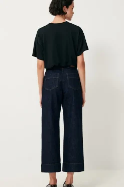 Sale Seakey Crop Denim in Dark Rince Bottoms