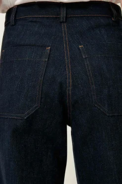 Sale Sessun Cookie High Rise Wide Leg Denim in Dark Indigo Bottoms