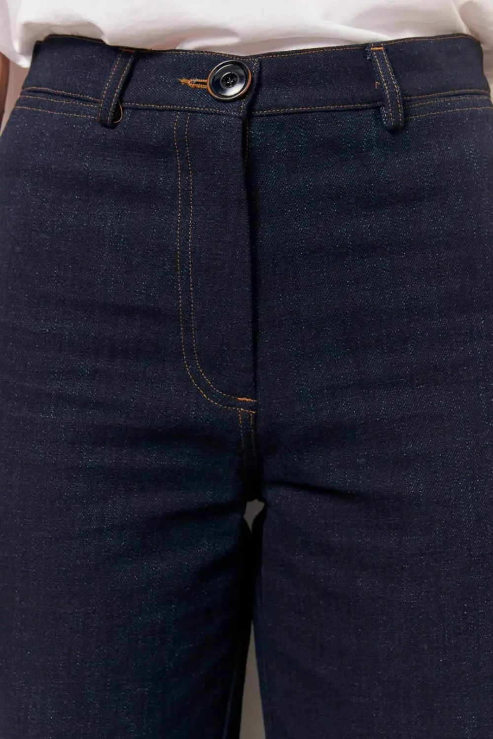 Sale Sessun Cookie High Rise Wide Leg Denim in Dark Indigo Bottoms
