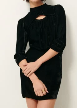 Online Sessun Dancing Dress in Black Velvet Dresses