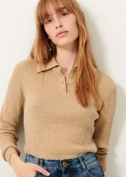Hot Sessun Sao Polo Collared Knit Shirt Tops