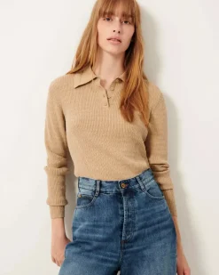 Hot Sessun Sao Polo Collared Knit Shirt Tops