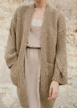 Clearance Sita Murt Heathered Taupe Cardigan Tops