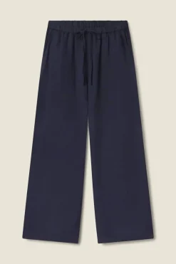Online Trovata Vera Pants in Navy Linen Bottoms