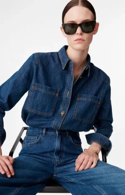 Discount Vanessa Bruno Bilkis Denim Shirt Tops