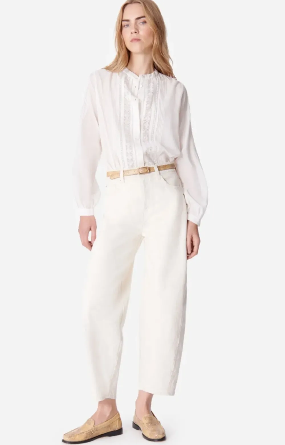 Sale Vanessa Bruno Caleb Denim Jeans in Ecru Bottoms