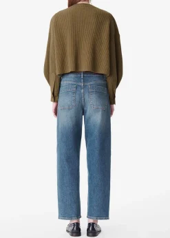 Vanessa Bruno Caleb Denim Jeans in Bleu Gris Bottoms