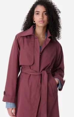 Hot Vanessa Bruno Dexter Trench Coat in Fig Outerwear