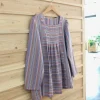 Sale Vintage 70s Birds & Bees Stripe Peasant Top Vintage + Pre-Loved