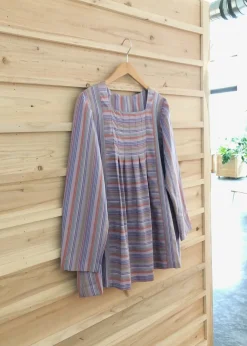 Sale Vintage 70s Birds & Bees Stripe Peasant Top Vintage + Pre-Loved