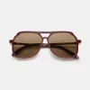 Online VITO OXBLOOD RED / oversized, dark red aviator sunglasses Accessories